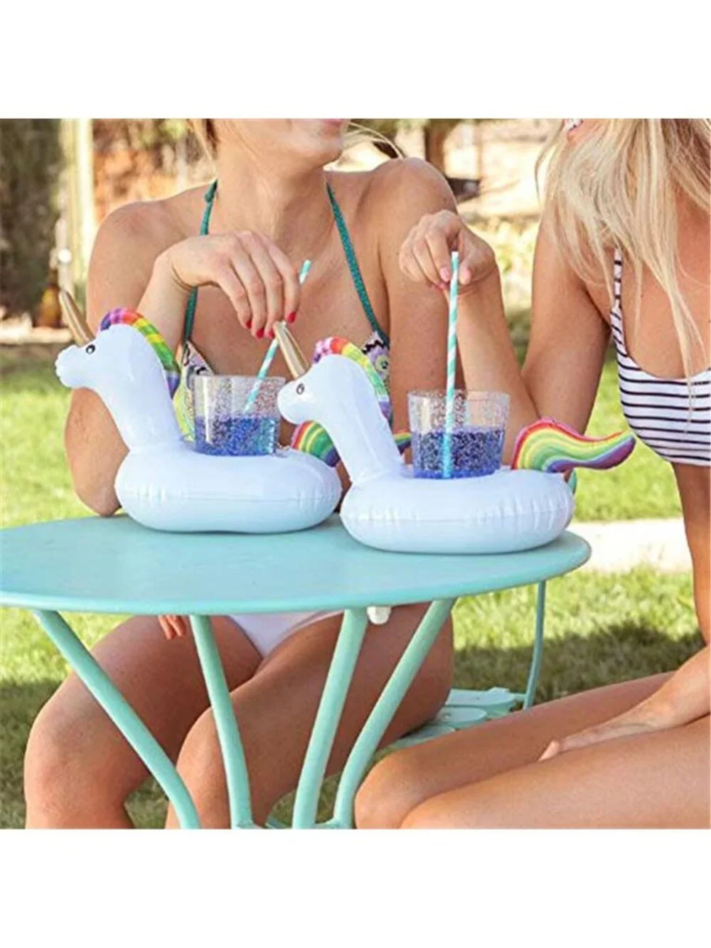 Inflatable Drink Holders 35 Pack Pool Party Floating Cup Holder Floaties Bulk